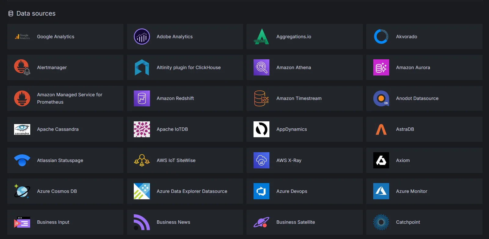Multiple data sources in Grafana